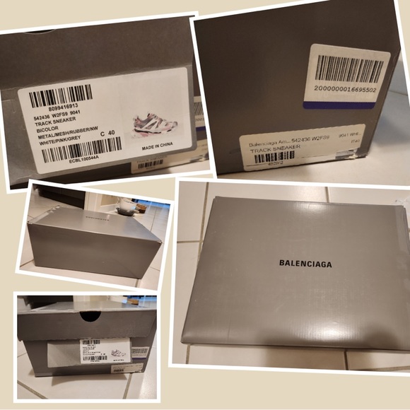 Balenciaga Unisex track  sneakers Wht Pink Gr EU40 New In box - Picture 14 of 15